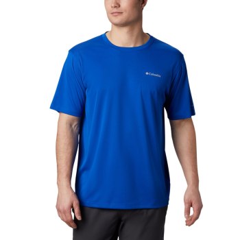 Columbia Zero Rules Short Sleeve, Camiseta Azules Oscuro Para Hombre | 063127-AOS